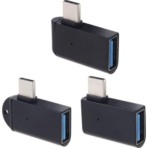90 Degree USB C Type C Male To USB 3.0 Female Adapter OTG Converter For Laptop Cellphone Tablet PC with Type C Plug