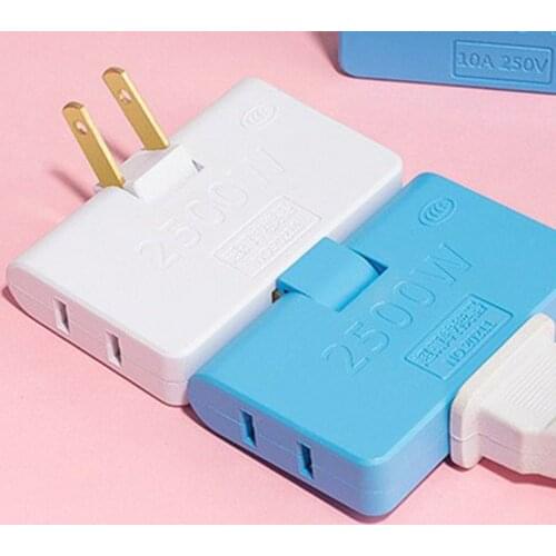 US American Travel Adapter 2 pin European EU To US plug Power adapter Converter Electrical Socket Outlet 180-Degree Rotation