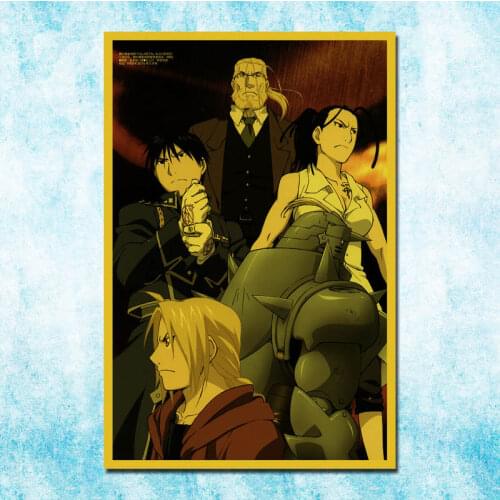 Anime Fullmetal Alchemist Edward Elric Roy Vintage Posters Art Silk Poster Canvas Retro Print For Home Room Decor Decoration-019