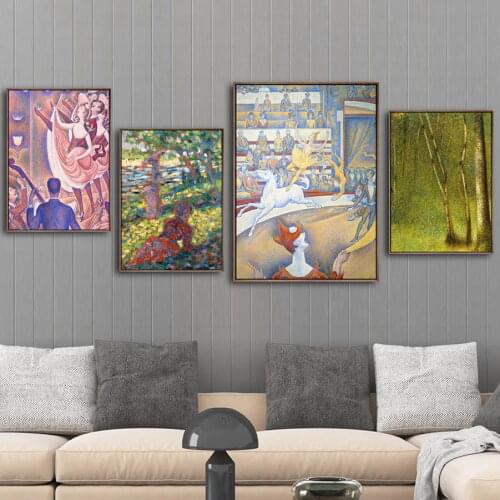 Home Decoration Print Canvas Art Wall Pictures for Living Room Poster French Canvas Printings Georges Seurat Circus troupe