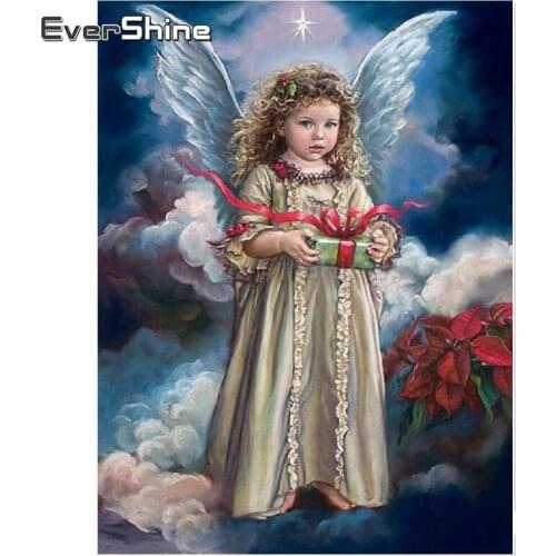 Evershine Diamond Embroidery Religious Diamond Painting Cross Stitch Girl Diamond Mosaic Home Decor Picture Of Rhinestone