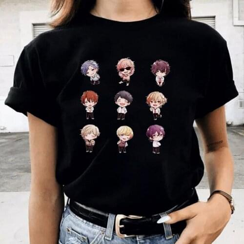 Japanese Anime Yarichin Club T-Shirt Graphic Casual TShirt Kawaii Clothes Harajuku Tshirt Summer Short O-Neck Regular T-shirts