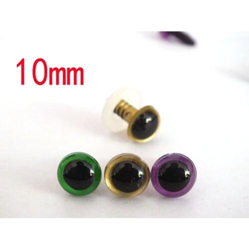 10mm 60pcs(30pairs) / lot eyes for amigurumi dolls/stuffed animals dolls--green/gold and purple