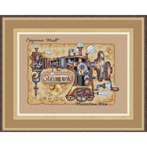 Hot Embroidery Vintage Sewing Machines Counted Cross Stitch Kits Dimensions with 100% Cotton Floss &Free Shipping for Wall Decor