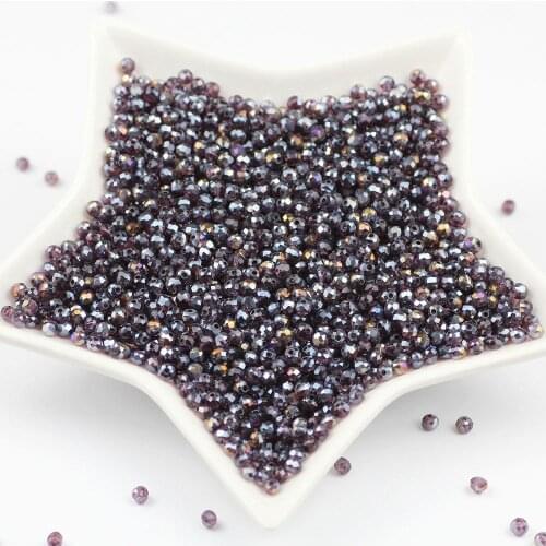 Violet 4mm 100pcs Spacer Rondelle Czech Austria Crystal Loose Facet Glass Beads for jewelry making Needlework Diy Accessories