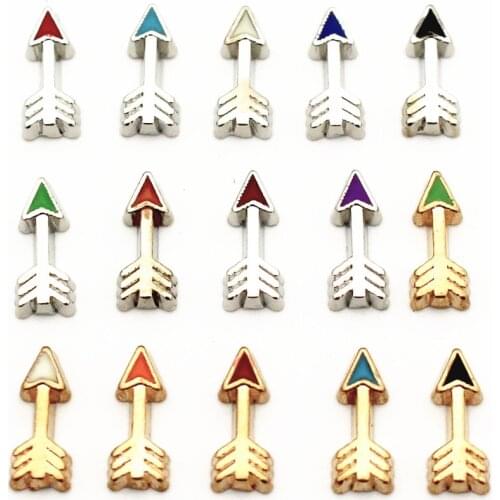Hot Selling 10Pcs/Lot Bow And Arrow Floating Charms Living Glass Memory Locket DIY Jewelry