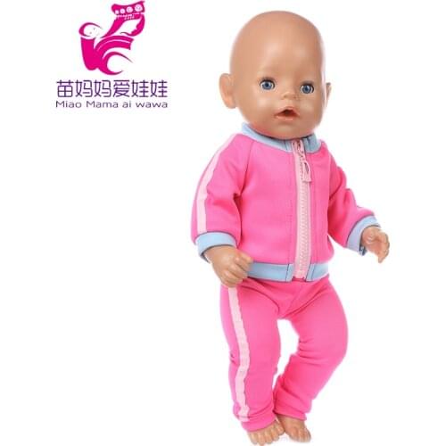 43cm Baby Doll zipper clothes for baby new born doll clothes 18 Inch American generation girl Doll jacket