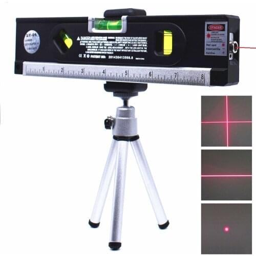 4 In 1 Laser Level Vertical Horizon Cross Line Magnetic Measuring Tape Aligner Laser Marking Lines Accurate Optical Instruments