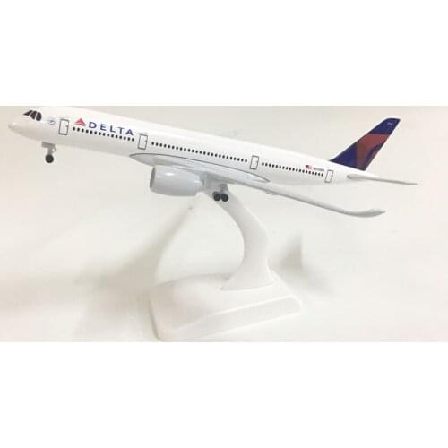 JASON TUTU 20cm Plane Model Airplane Model Delta Airbus A350 Aircraft Model 1:300 Diecast Metal Airplanes Planes Toys Aeroplan