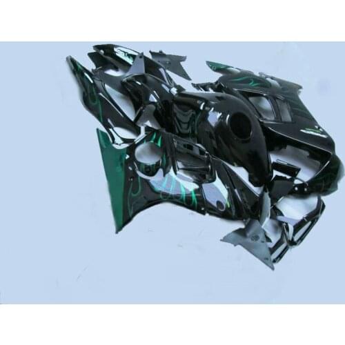 Motorcycle Fairing Kit for HONDA CBR600F3 97 98 CBR600 F3 CBR 600F3 1997 1998 ABS Green gloss black Fairings set