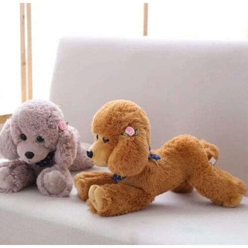 Cartoon Plush Toy Simulation Standing Poodle Stuffed Animal Toys Teddy Dog Super Realistic Dog Toy Home Decoration Child Gifts