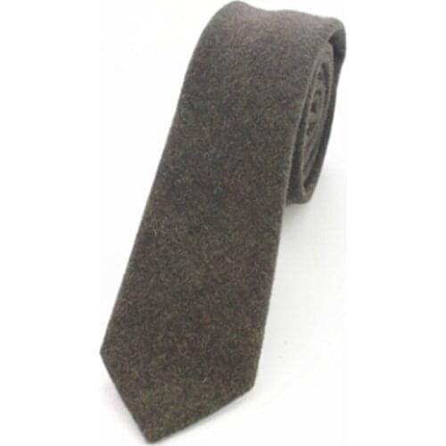 New Mens Monochrome Wool Ties 6cm Narrow Solid Corbatas Para Hombre Casual Mix And Match Ties For Men