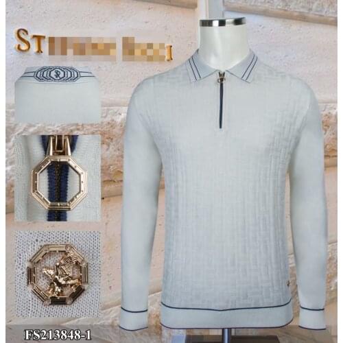 Billionaire Sweater Cashmere mens 2021 winter new zipper high quality elasticity warm Fashion button big size M-4XL business