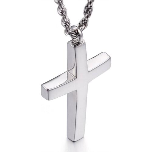 Fate Love High Quality stainless steel titanium steel huge cross Pendant Necklace for Mens XMAS Gifts jewelry
