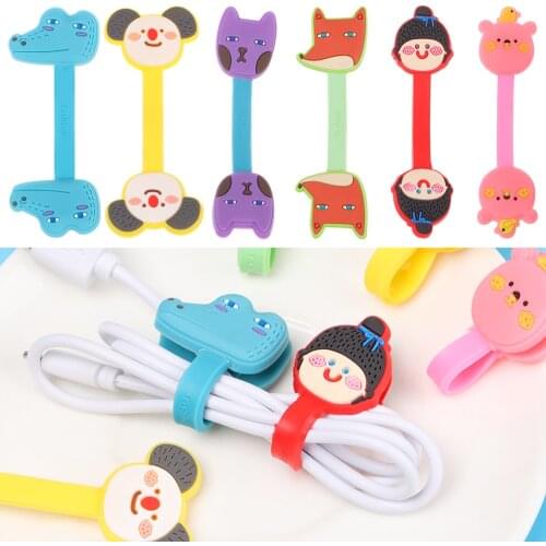 Soft Cable Bite Data Line Cable Protector Cute Cat Corgi Shiba Inu Butt USB Charging Protective Cover Wire Winder Organizer