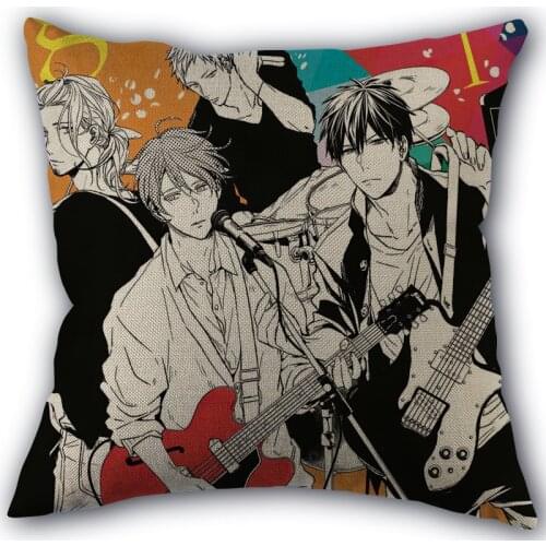New Arrival Given Anime Pillowcase Cotton Linen Fabric Square Zipper Pillowcase 45X45cm Wedding Decorative Pillow cover