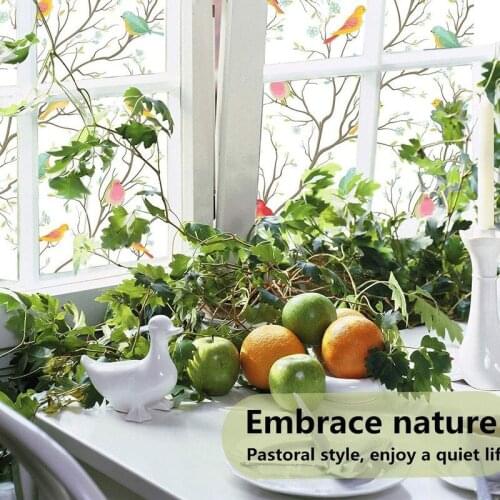 Window Film Glass Stickers Window Sticker Static Cling Non-Adhesive Birds for Home Office