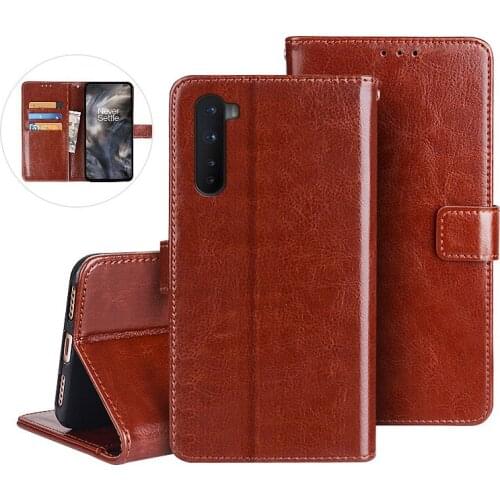 OnePlus Nord 1+Nord 6.44" Leather Case on For Coque One Plus Nord 1+ Nord Premium Magnetic Flip Wallet Cover Phone Cases Fundas