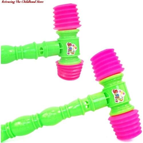 25CM Plastic Durable Built In Whistle Toddler Handle Hammer Toy Child Baby Kids Plastic Noisy Whistle Toy Fun Noise Maker