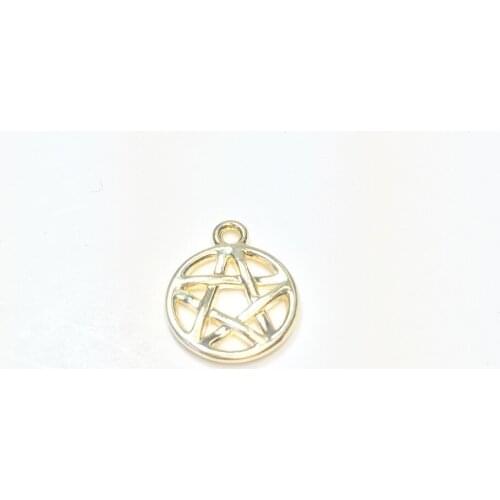 Eruifa 20pcs 12mm Nice Hollow Star Zinc alloy DIY Charms Pendant Jewelry handmade DIY 2 colors