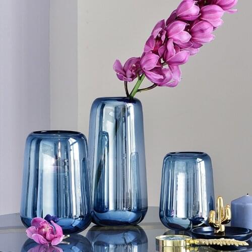 Nordic Fashion Transparent Glass Vase Home Living Room Decoration Ornament Flower Inserting Device Flower Vase Home Decoration