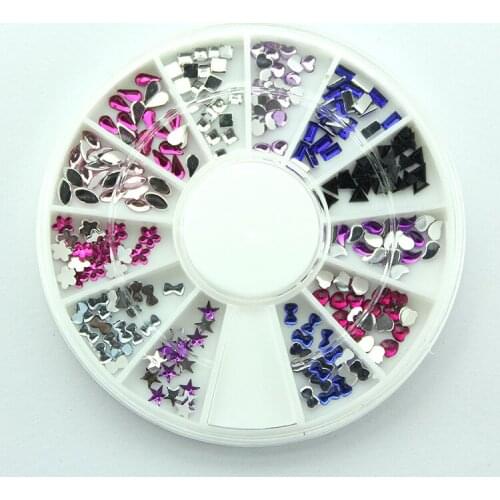 A Variety of Customized Mixed Pink Acrylic Sheet Manicure Jewelry Nail Patch 100pcs/piece 3D Nail and DIY Mobile Phone Shell