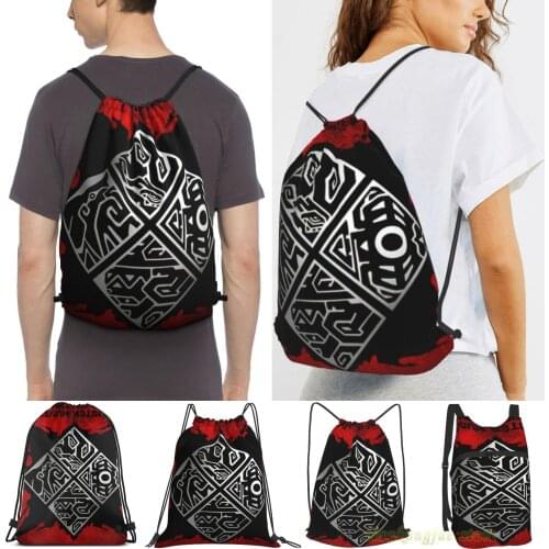 Men Sackpack Strap Bags Monster Hunter Women Purpose Drawstring Backpacks Outdoor Travel Backpacks For Gym Training Fitness Bag
