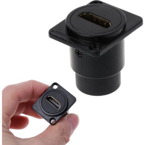 High Definition Multimedi D-type RJ45 Socket Network Plug Chassis Panel Mount Audio Connector Metal HD Aviation Cable Cat5e Cat6