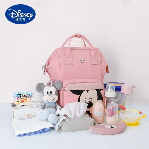 Disney Mickey Minnie diaper bag backpack practical mommy bag fashion large capacity multifunctional backpack portable handbag