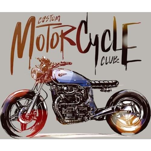 Heat Transfer Stickers For Clothing Motorcycle Patches For T-shirt Dresses Washable Iron-on Patches DIY Accessory TH871513