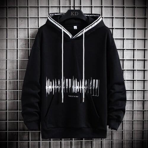 EAEOVNI High Street Print Hoodie Men New Hip Hop Hooded Sweatshirt Pullover Harajuku Streetwear Fashion Tops Fashion Hoodie Men