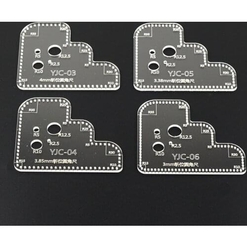 Leather Craft Acrylic Cutting Circle Corner Hole Stitching Stencil Template