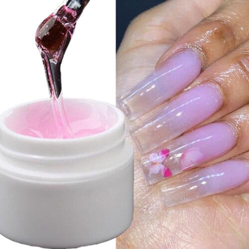 15ml Nail Polish Extension Gel UV Glue Liquid Nail Polish Clear Pink White Buildeing Gel Nail Art Varnish for Manicure Tools