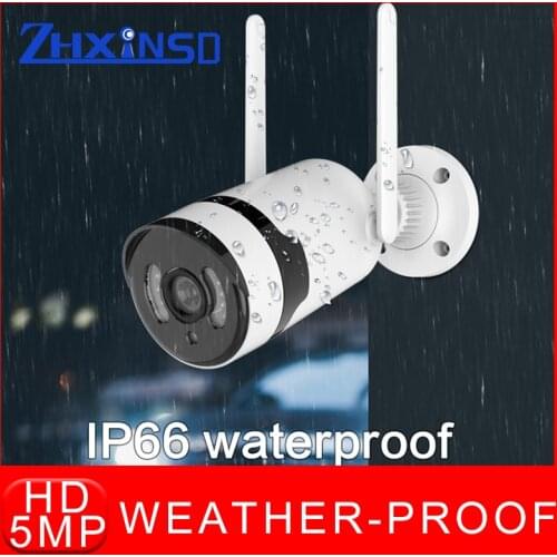 ZHXINSD 5MP Security Protection Waterproof Wifi Security Camera P2P NVR CCTV Network Camera Outdoor Video HD Surveillance