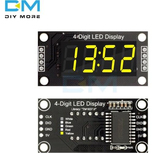 High Quality 4-digit Digital 7 Segments Display Module Yellow Color LED 0.36" 0.36 Inch Display Tube for Arduino Module Board