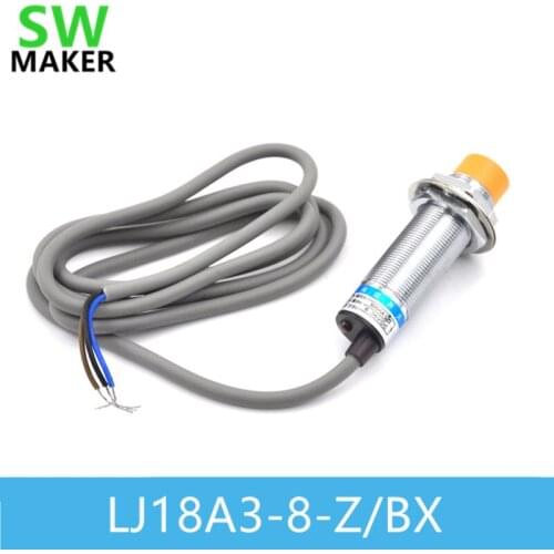 Z Induction Sensor LJ18A3-8-Z/BX 8mm Approach Sensor NPN Proximity, DC 6-36V, 3D Printer Auto Bed Leveling