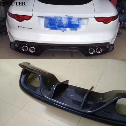 F-TYPE Carbon Fiber Car Body Kits rear diffuser rear lip for Jaguar F-TYPE Car Styling 14-15