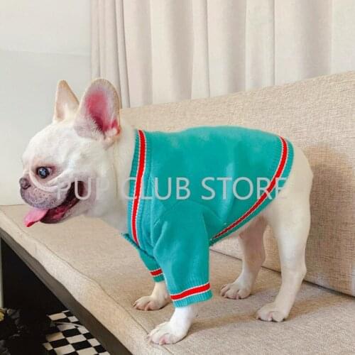 Green Cardigan Pet Dog Sweater for Small Medium Dogs New Arrival Dog Coat Teddy French Bulldog Corgi Costume PDC0127