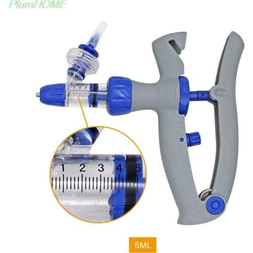 1ml 2ml 5ml Syringe Veterinary Continuous Injector Vaccine Injection Poultry Adjustable Automatic For Chicken Duck Pig Cow Sheep