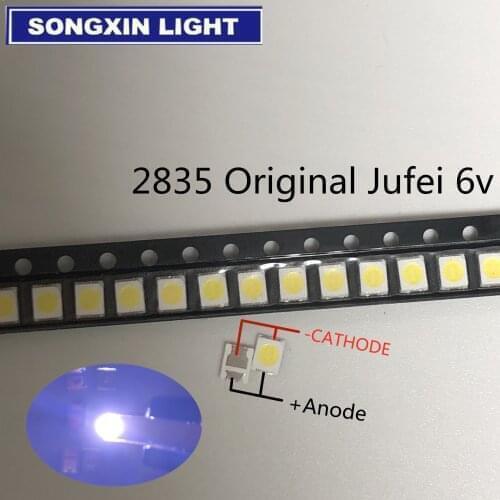 100PCS JUFEI LED Backlight 1210 3528 2835 1W 6V 96LM Cool white LCD Backlight for TV TV Application 01.JT.2835BPWS2-C