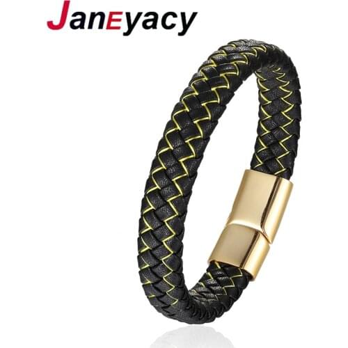 2018 Fashion Bracelet & Mens Bracelet Leisure Retro Stainless Steel Leather Bracelet Hand Womens Bracelet Mens Weave Jewelry
