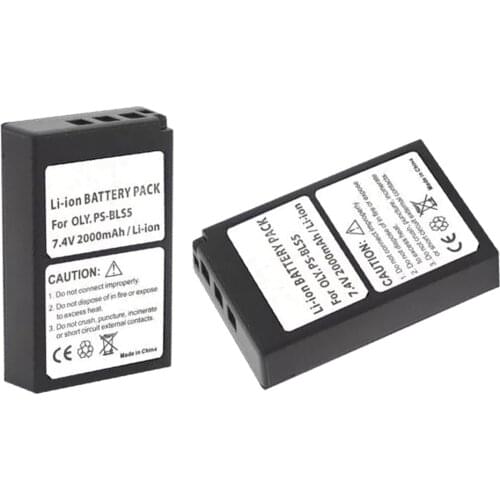 2000mAh BLS-5 BLS5 BLS-50 BLS50 Battery for Olympus PEN E-PL2,E-PL5,E-PL6,E-PL7,E-PM2, OM-D E-M10, E-M10 II, Stylus1