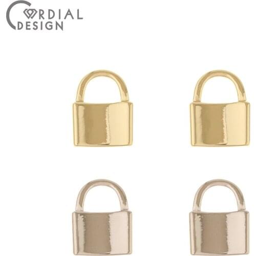Cordial Design 100Pcs 13*17MM Jewelry Accessories/Pendant/Lock Shape/DIY Earrings Charms/Hand Made/Jewelry Findings & Components