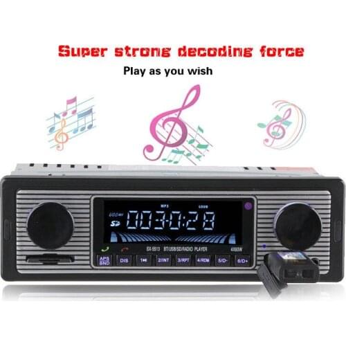 DC 12V ISO jack Bluetooth Autoradio Car Stereo Radio FM Aux Input Receiver SD USB AUX In-dash 1 din Car MP3 Multimedia Player
