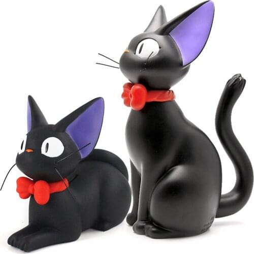 20-25cm Studio Ghibli Hayao Miyazaki Anime Kikis Delivery Service Piggy Bank Black JiJi Cat Action Figures Toys Model Toy