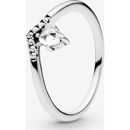Fashion Original 925 Sterling Silver Classic Wishbon Ring For Women Resizable Wedding Engagement Rings