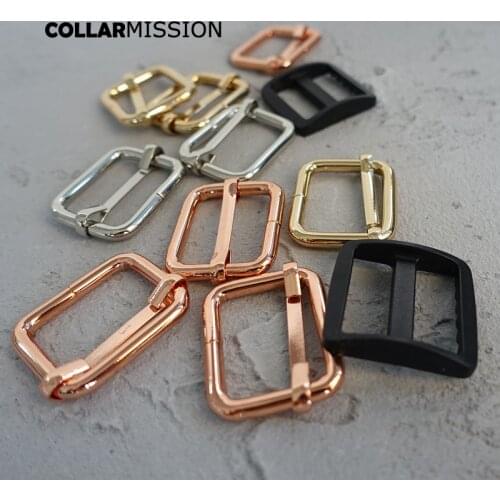 Metal slider for webbing 25mm belt handbag bag dog collars parts durable adjuster environmental adjustable buckle 5 colors