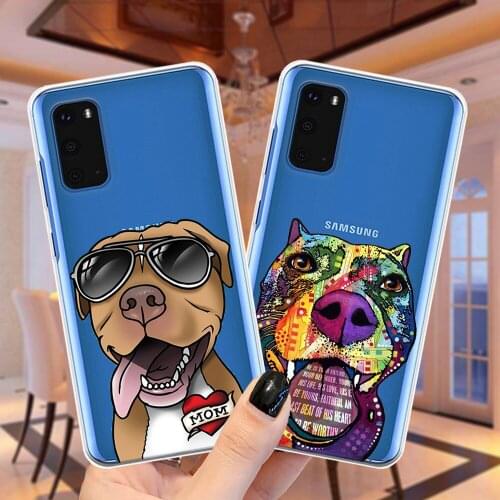 Pitbull Bulldog Dog Soft Case For Samsung Galaxy S20 Plus Ultra S8 S9 S10 Plus 5G S10E Note 20 10 Lite Pro Silicone Back Cover
