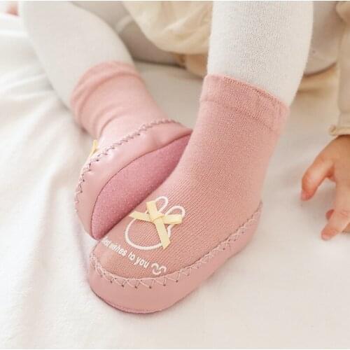 Newborn Baby Socks Skin Childrens Footwear Slip Cartoon Toddler Floor Sock Anti-slip Toddler Shoes