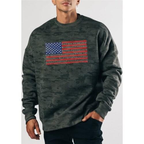 2021 Autumn Men Loose Long Sleeve Sweatshirt Fashion Camouflage Sweatshirts Men O-Neck Pullover Tops Casual Harajuku Streetwear